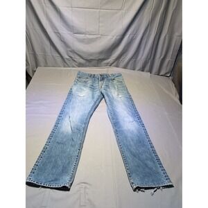 GAP‎ 1969 Jeans Standard Fit Light Wash Distressed Denim Mens Size 29x30